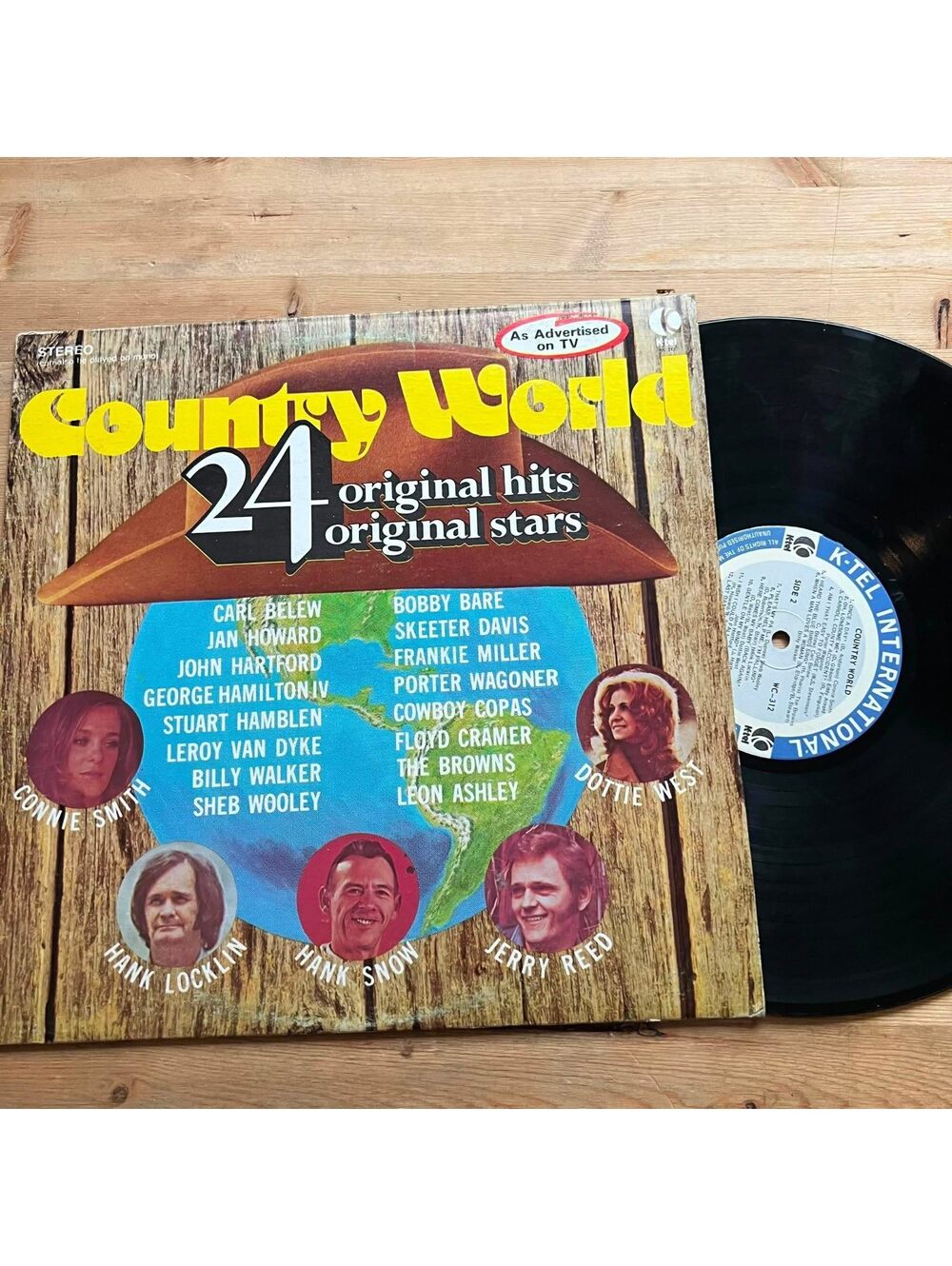 Various - Country World 24 Original Hits 33rpm VG+ VR15
